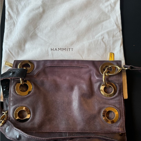 Hammitt Montana Reversible Mahogany Black Leather Large Crossbody Bag - Picture 8 of 10